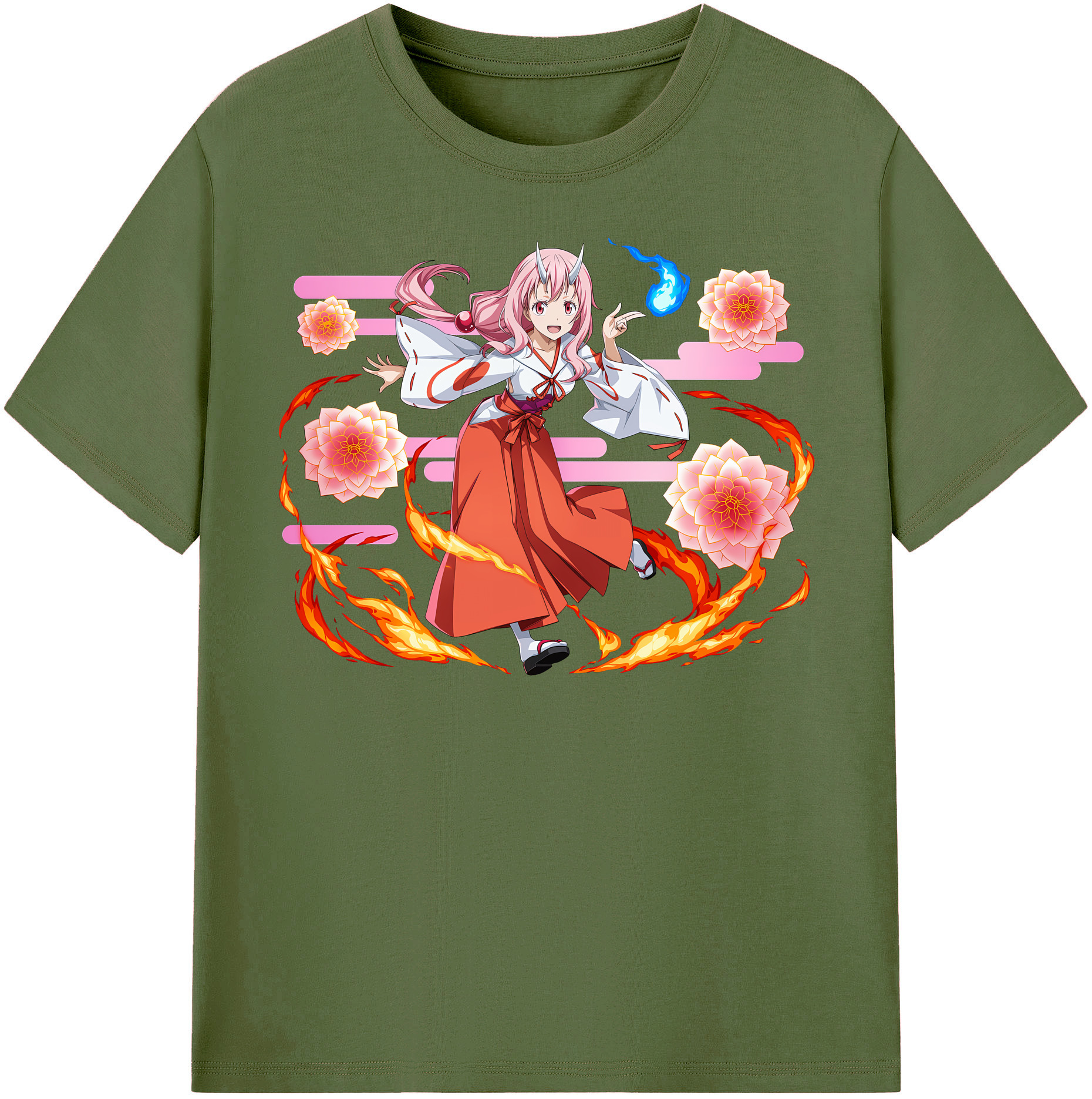 （画像用） 転スラ Regarding Reincarnated to Slime 綿100％半袖Tシャツ（フロントプリント）
